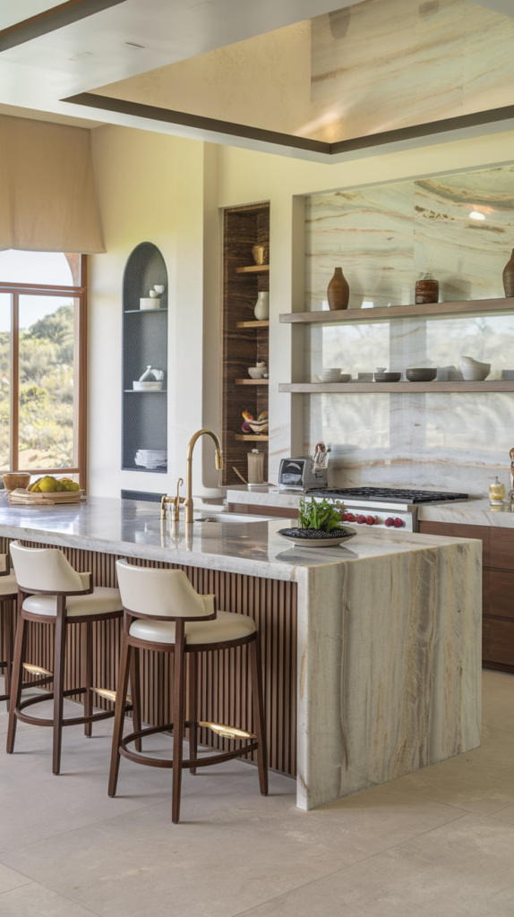 Counter-to-ceiling kitchen bar
