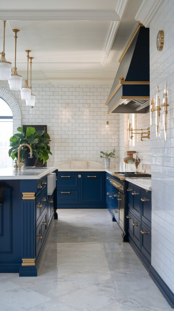Kitchen bar with colorful tile accents