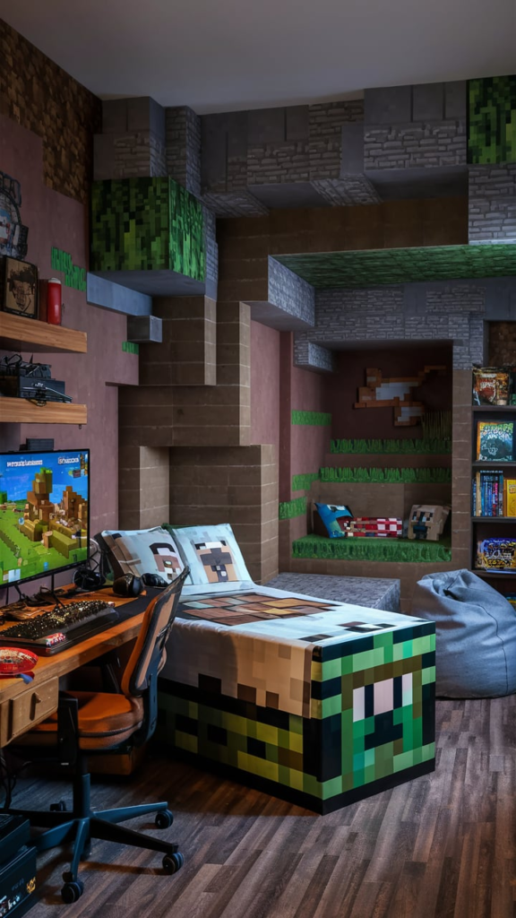 Desert Minecraft Bedroom