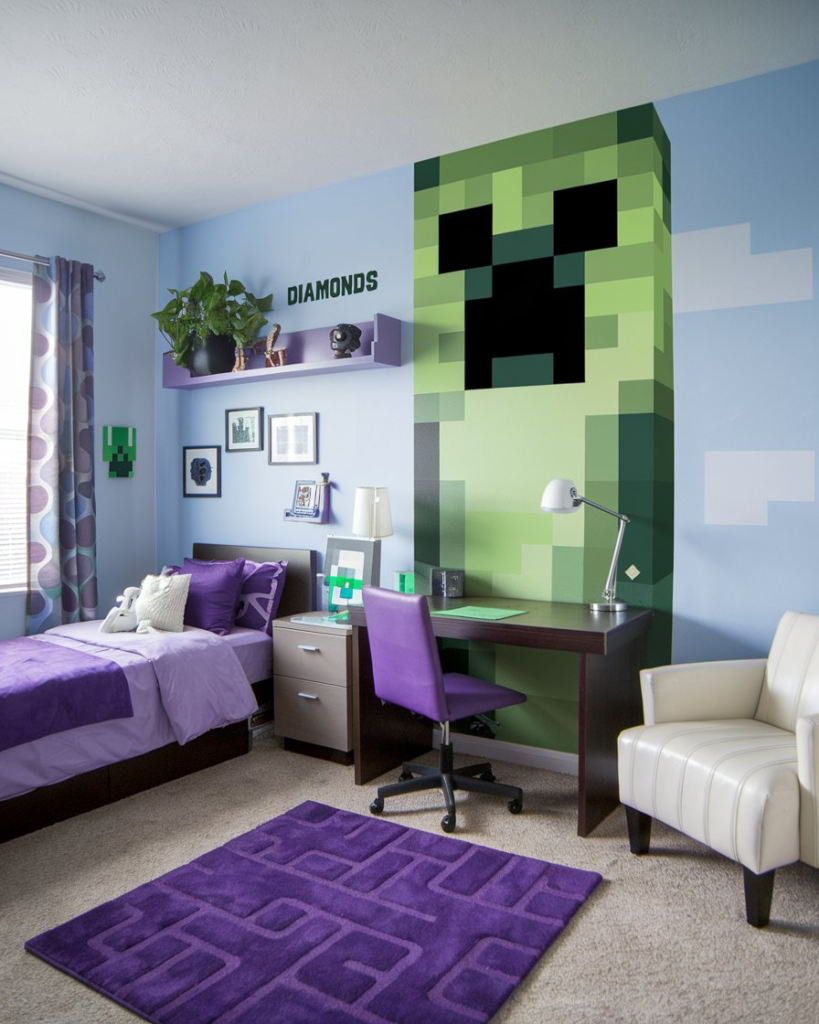 Colorful Minecraft Bedroom