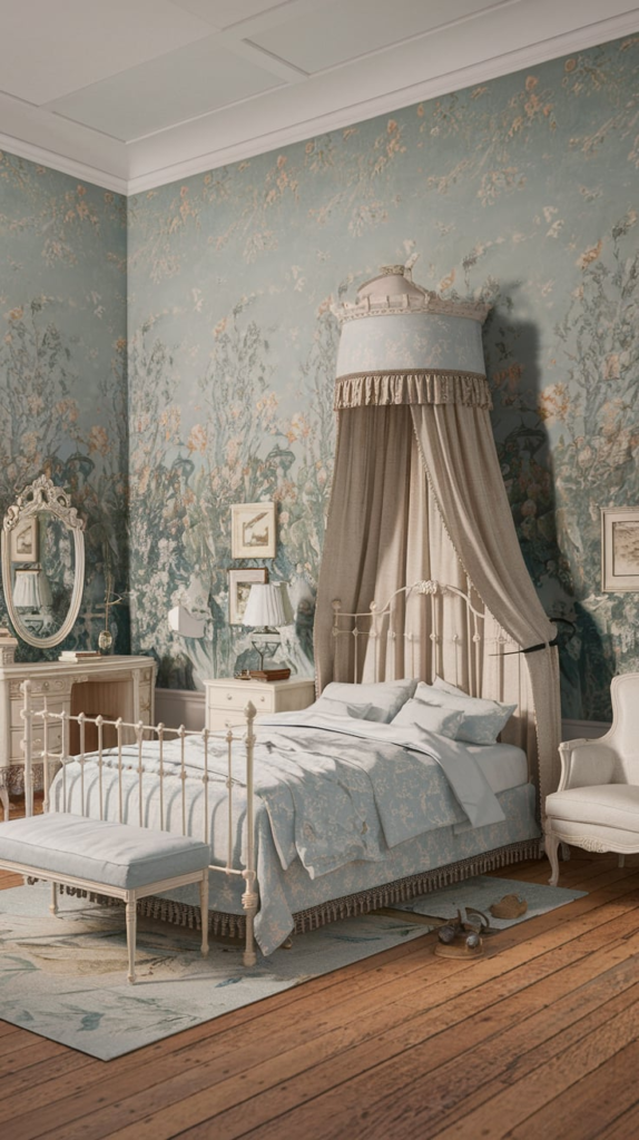 Vintage French blue furniture
