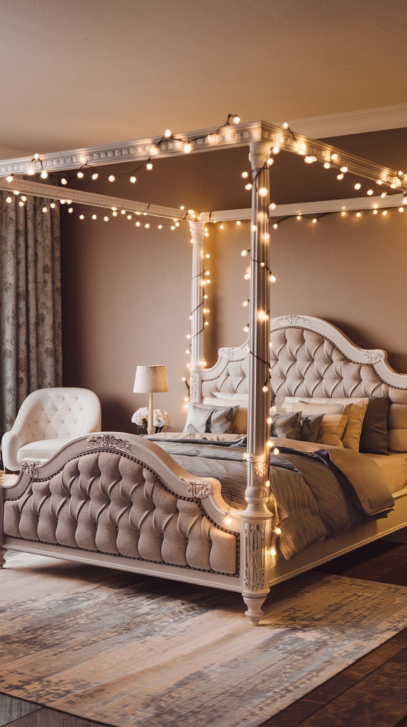 Fairy lights inside glass bottles