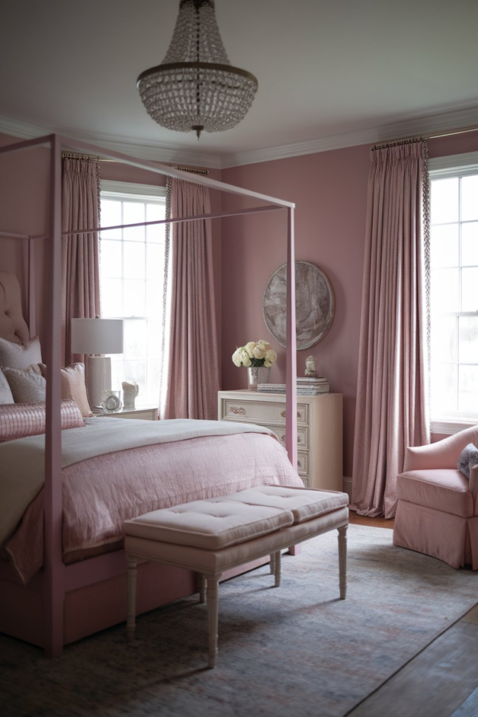 Floral dusty pink decor