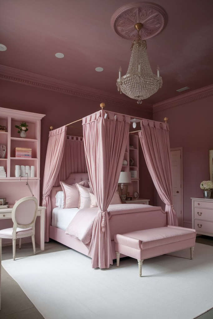 Minimalist dusty pink accents