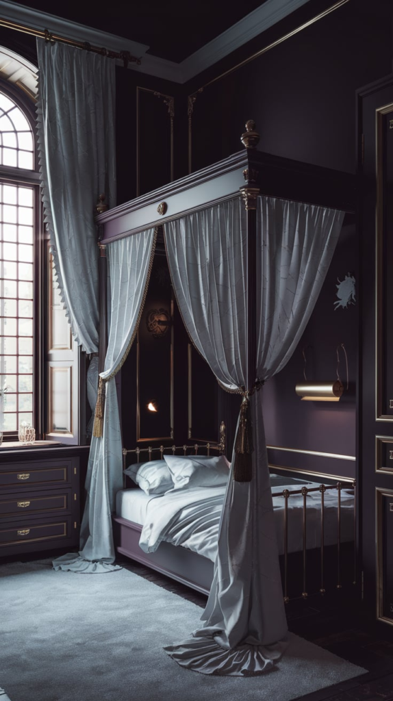 Velvet upholstered bedroom furniture