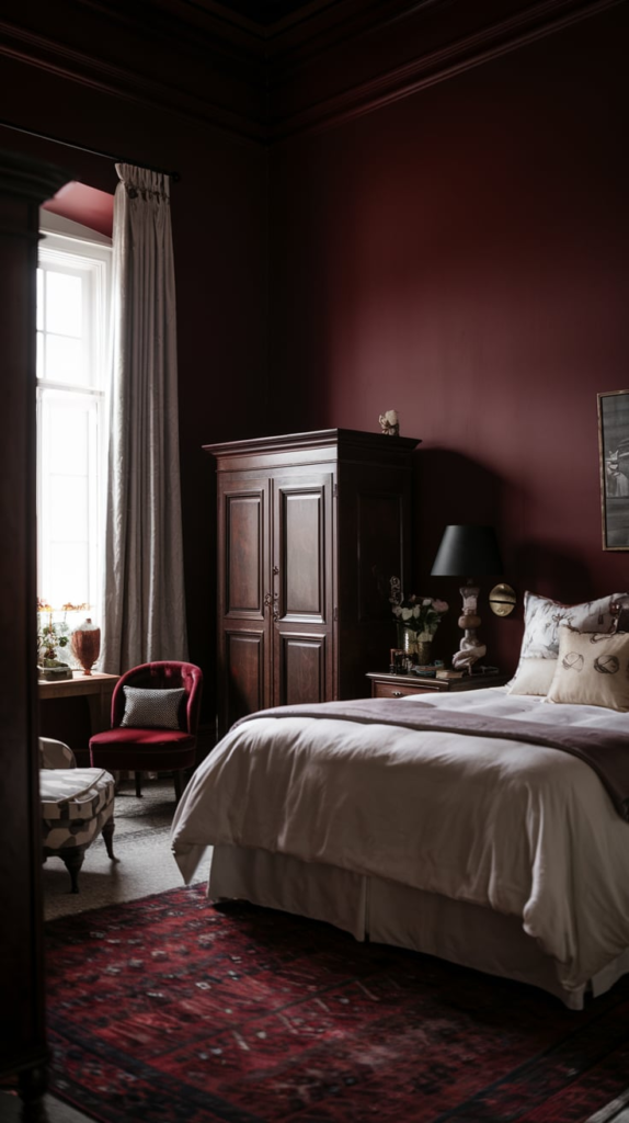 Dark velvet curtains