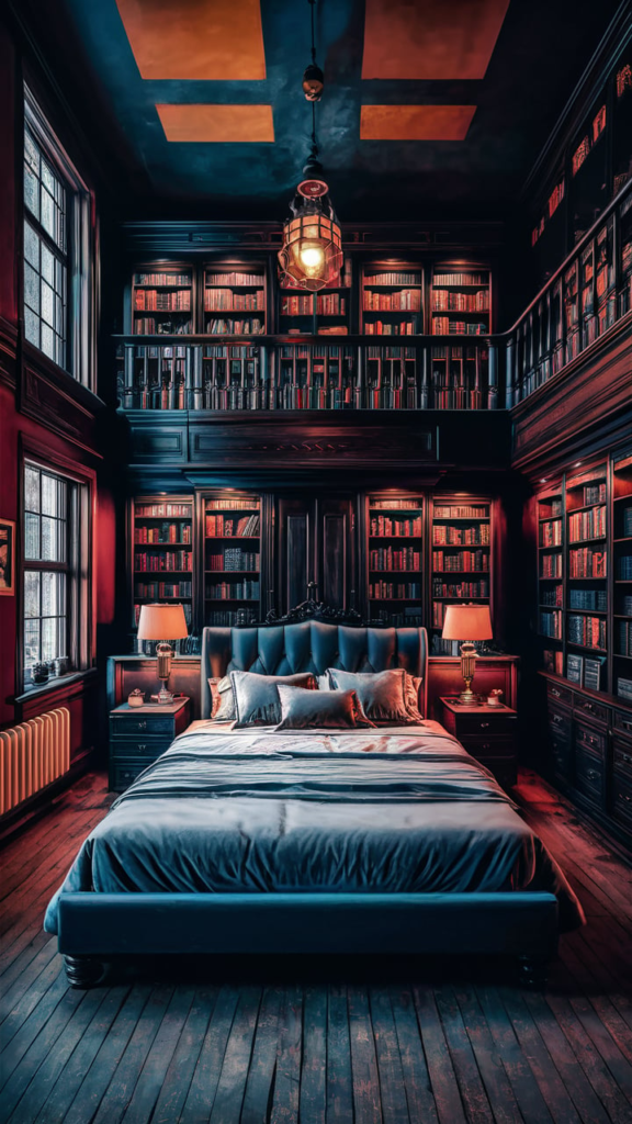 Vintage Furniture in Dark Academia Room