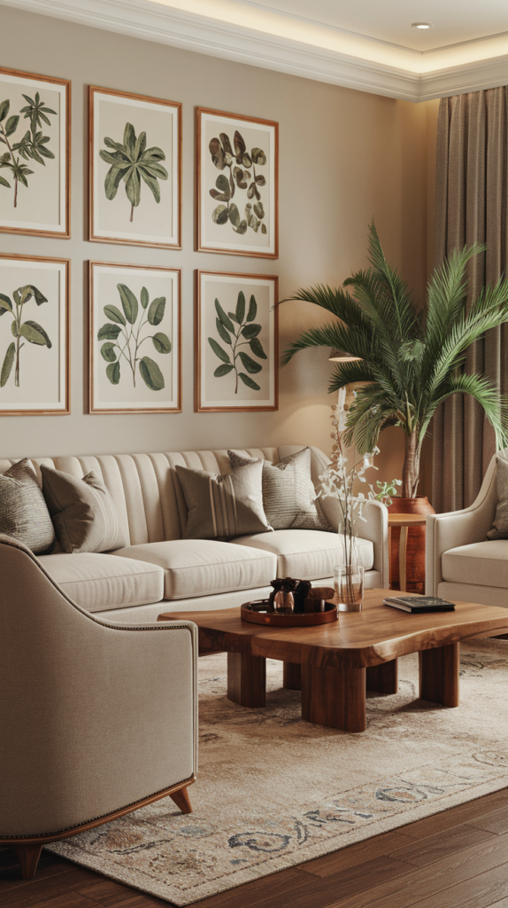 Classic sofa with clean lines