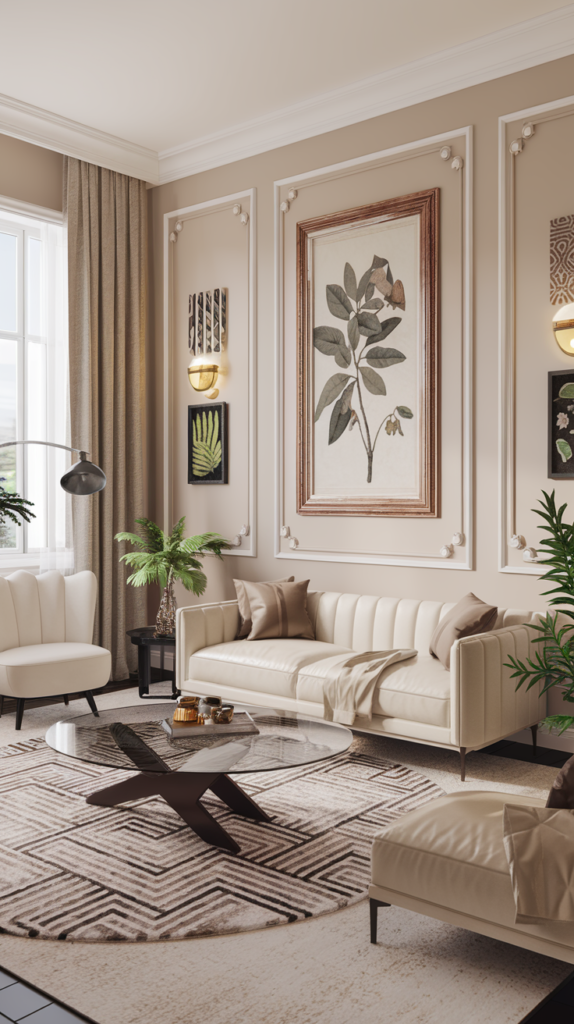 Rich textures in living room