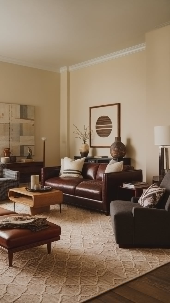 Natural elements in living room