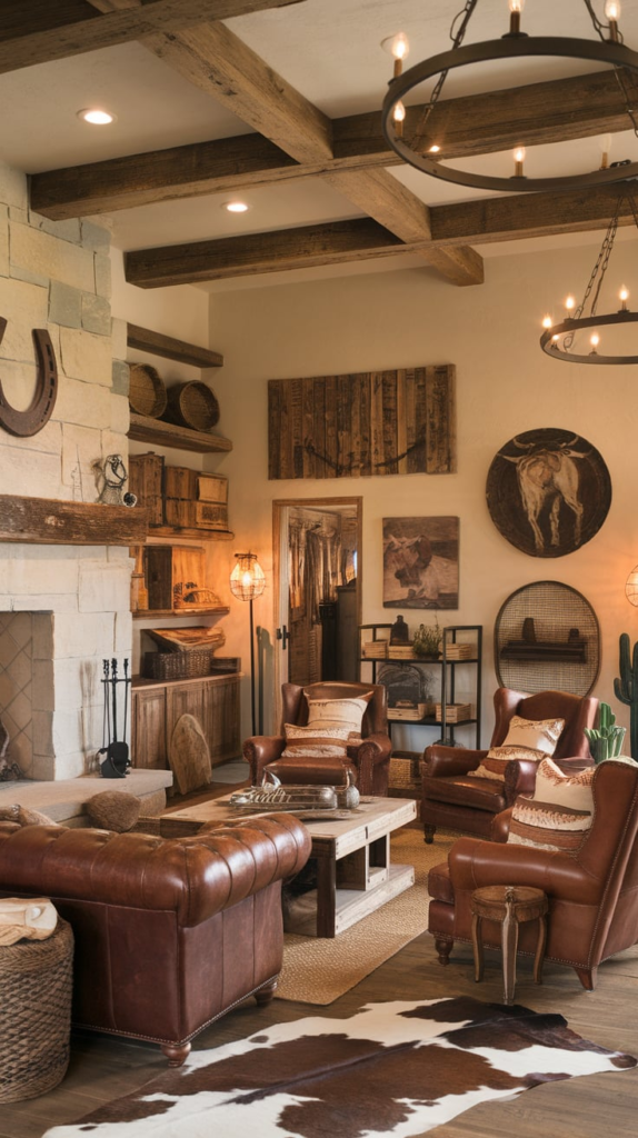 Layered lighting in living room