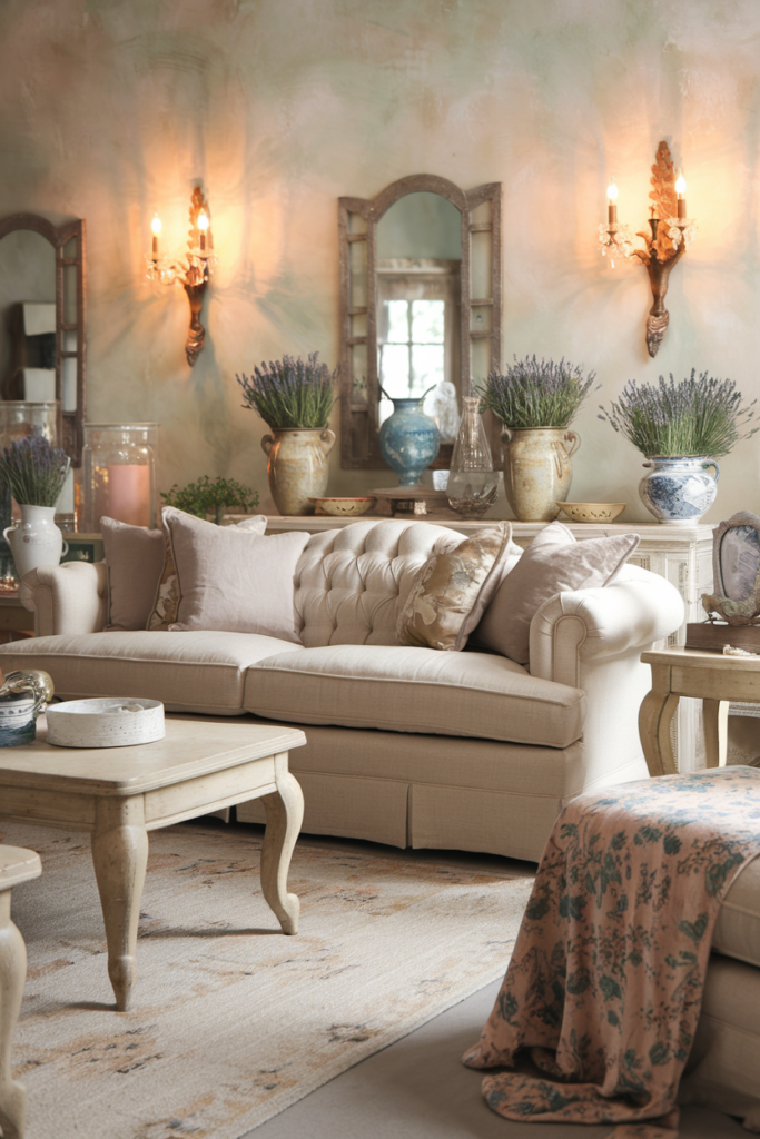 Neutral Sofa with Bold Pillows