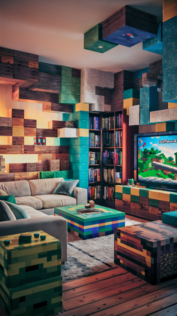 Aquarium Minecraft Living Room