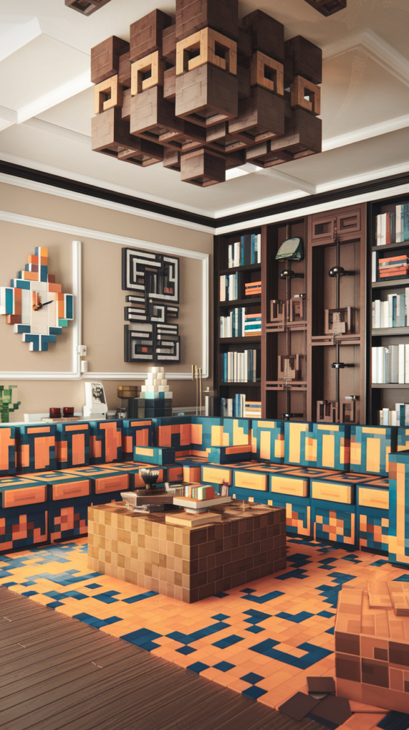 Industrial Style Minecraft Living Room
