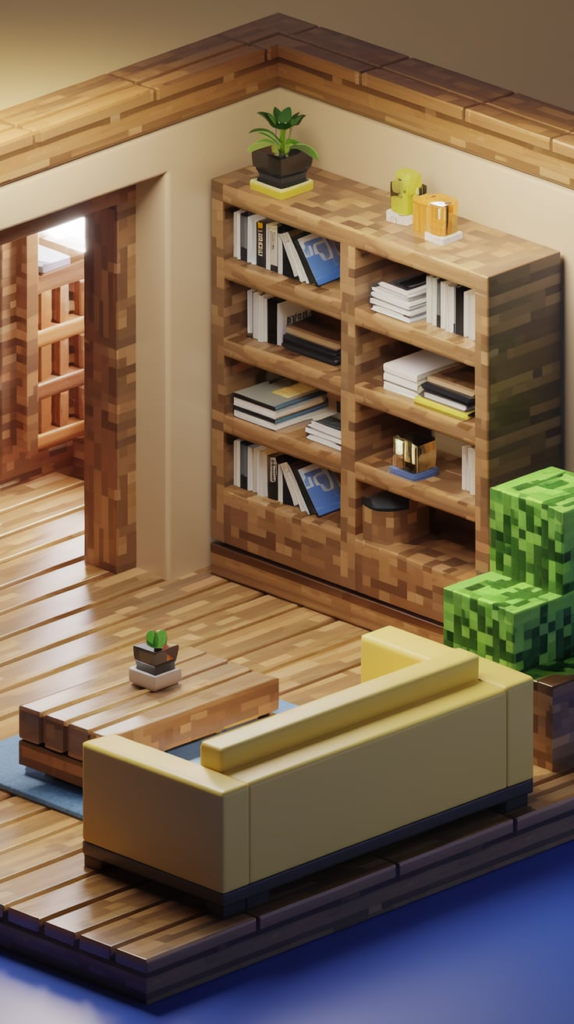 Desert Oasis Minecraft Living Room