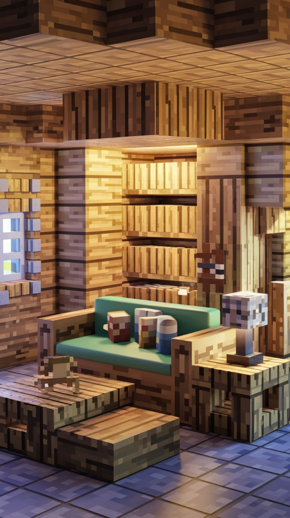 Library Minecraft Living Room