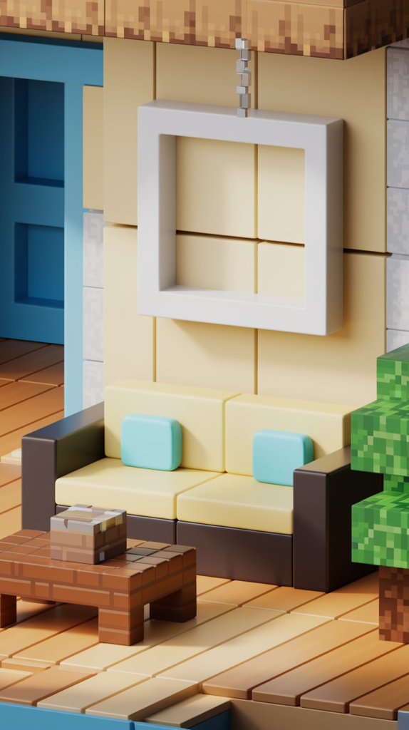 Japanese Minecraft Living Room