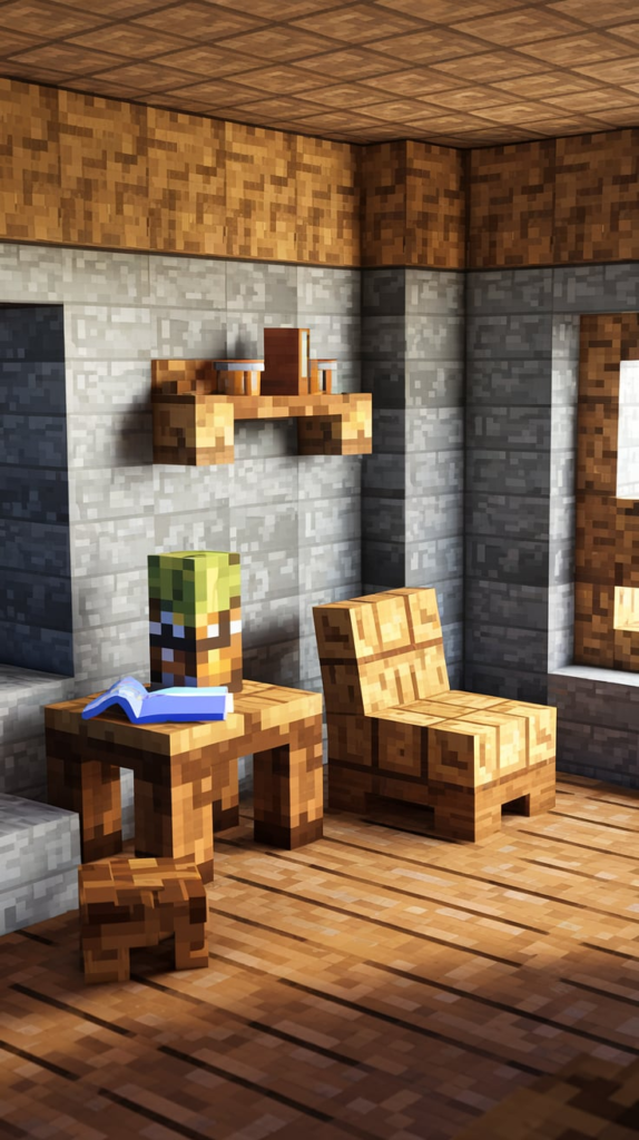 Farmhouse Minecraft Living Room
