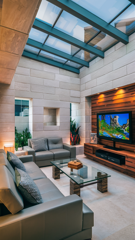 Underwater Dome Minecraft Living Room