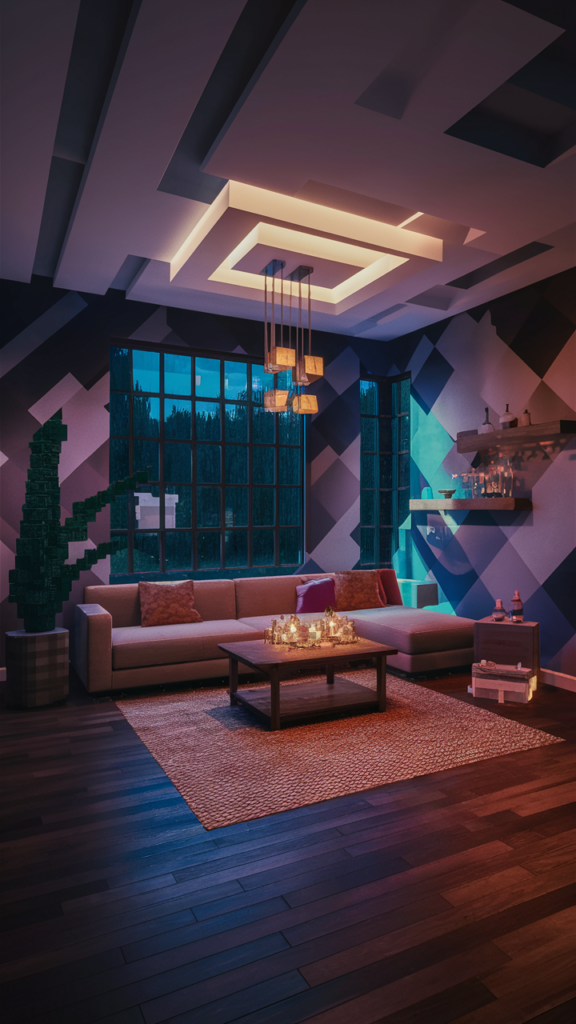 Floating Island Minecraft Living Room