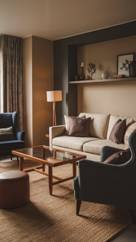 Living room with ambient lighting