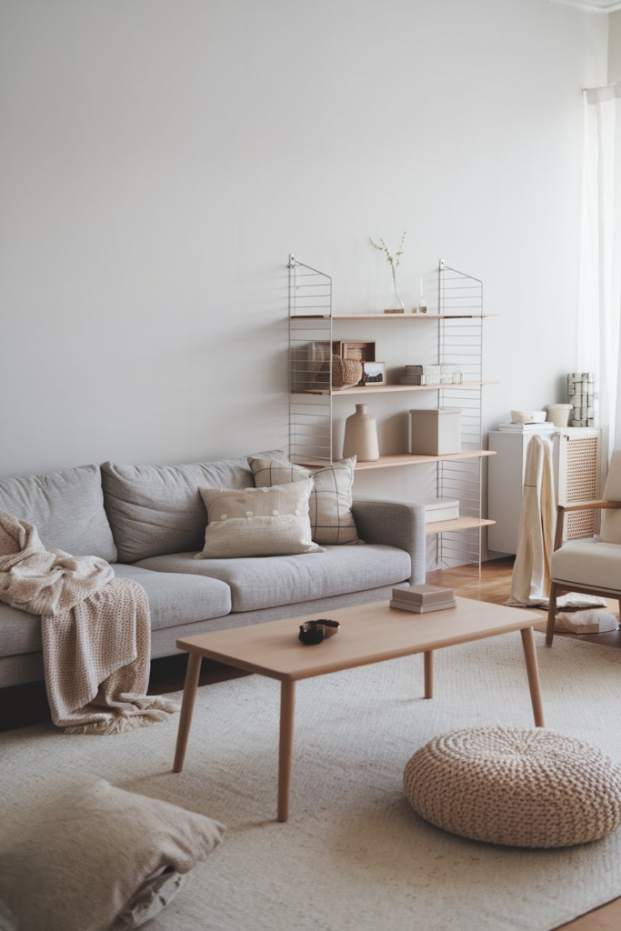 Scented candles in living room