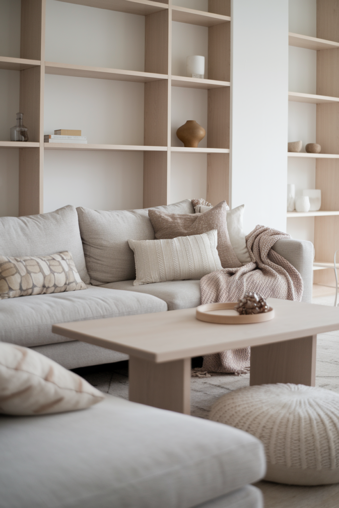 Patterned pillows and curtains