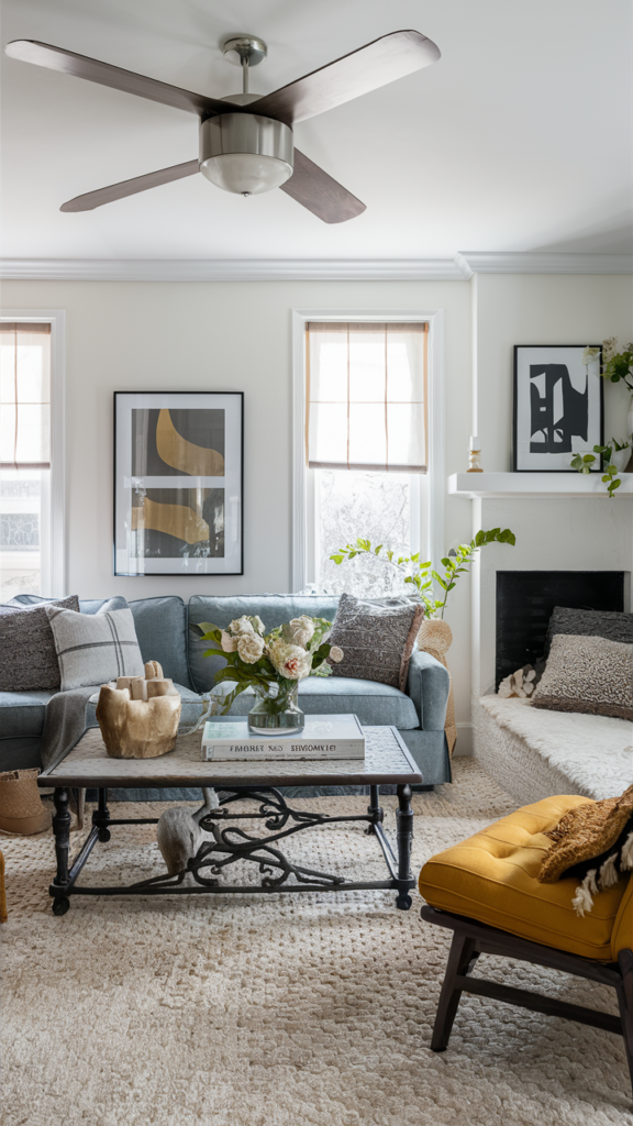 Cozy eclectic living room