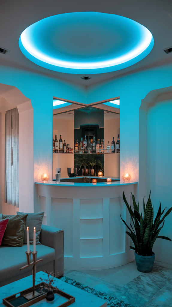 Bar with Glass Display