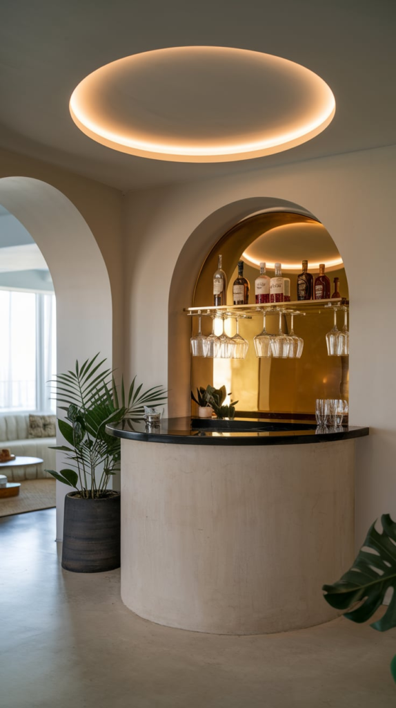 Bar with Built-In Lighting