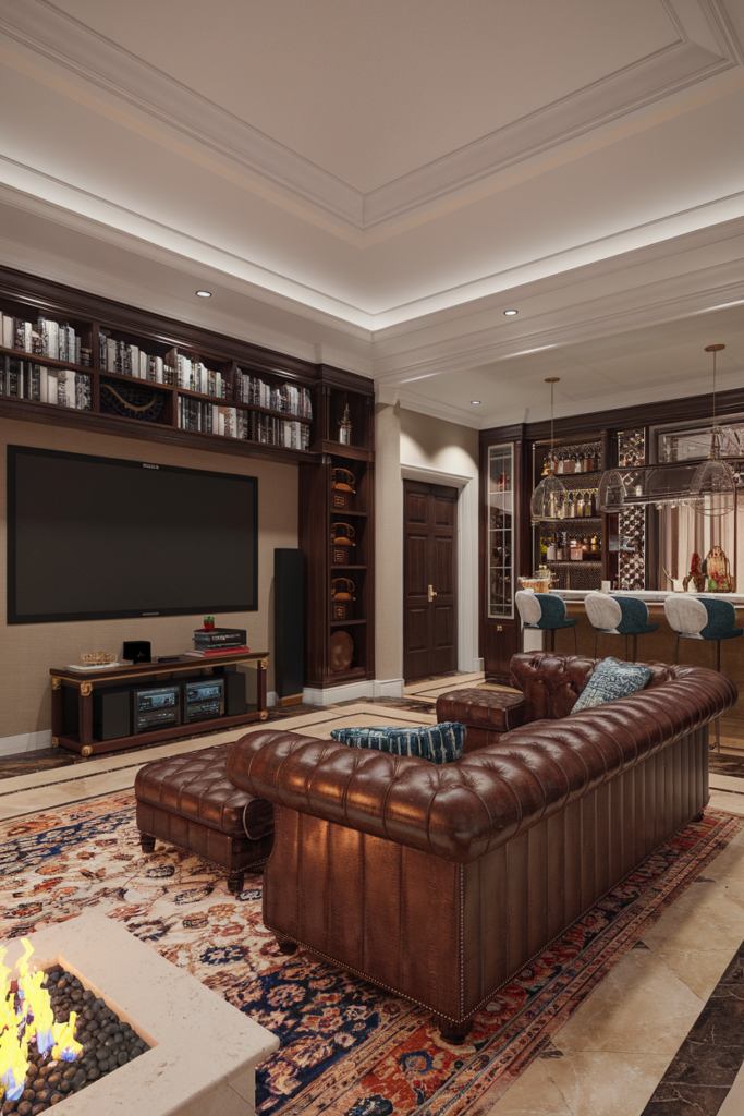 Luxury Bar with Marble Countertop