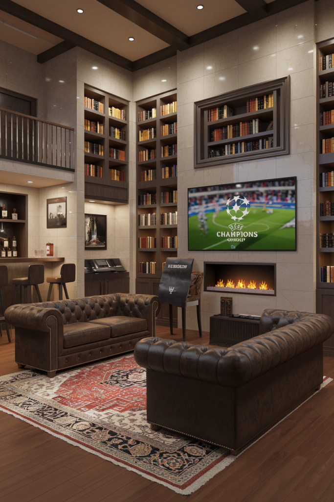 Bar with Built-In Fridge