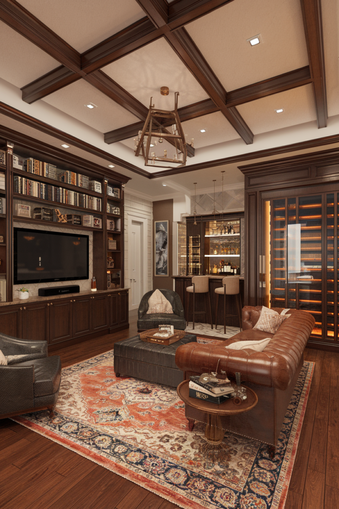 Sleek Bar with High Chairs