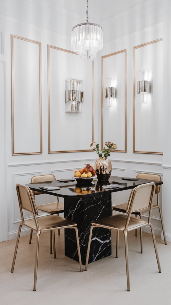 Layered rugs on wall behind couch