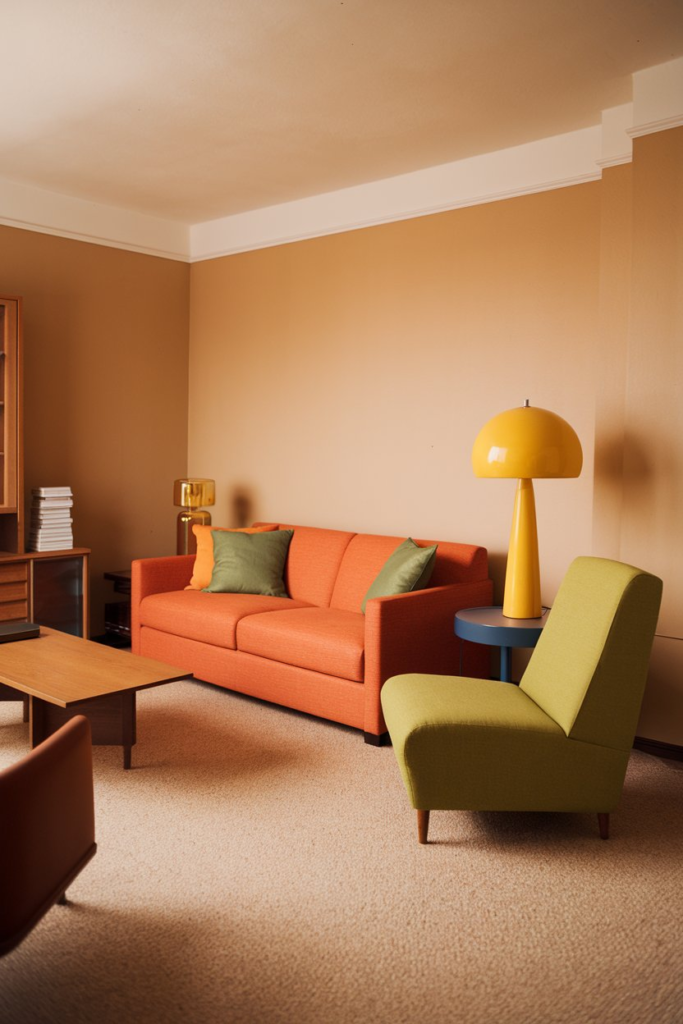 Peach and Burgundy Interior Palette