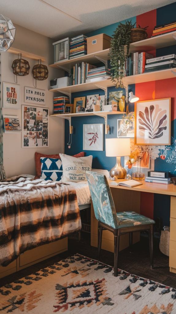 Floating Shelves in Dorm
