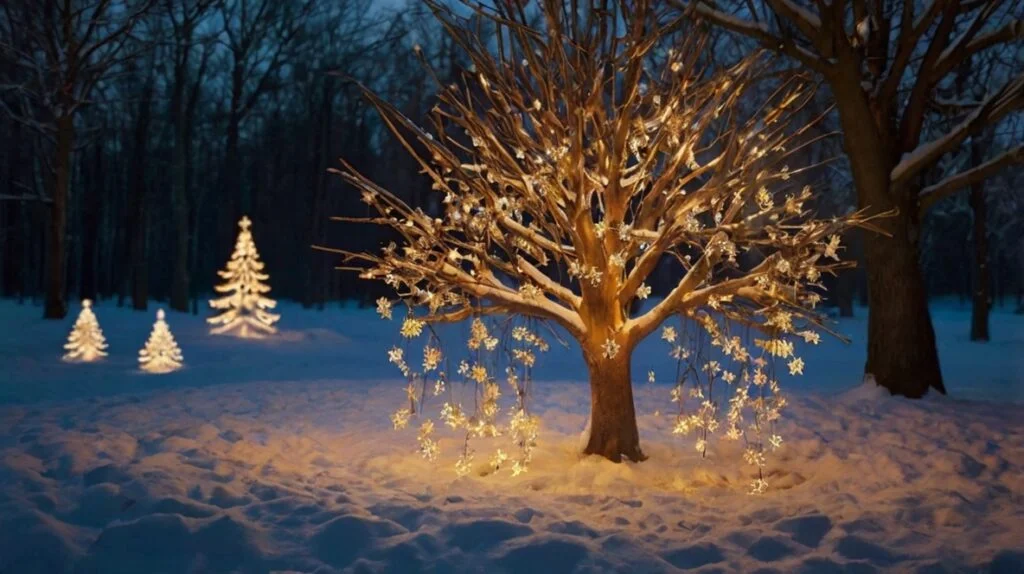 Scatter Starburst or Snowflake Lights Across Your Yard