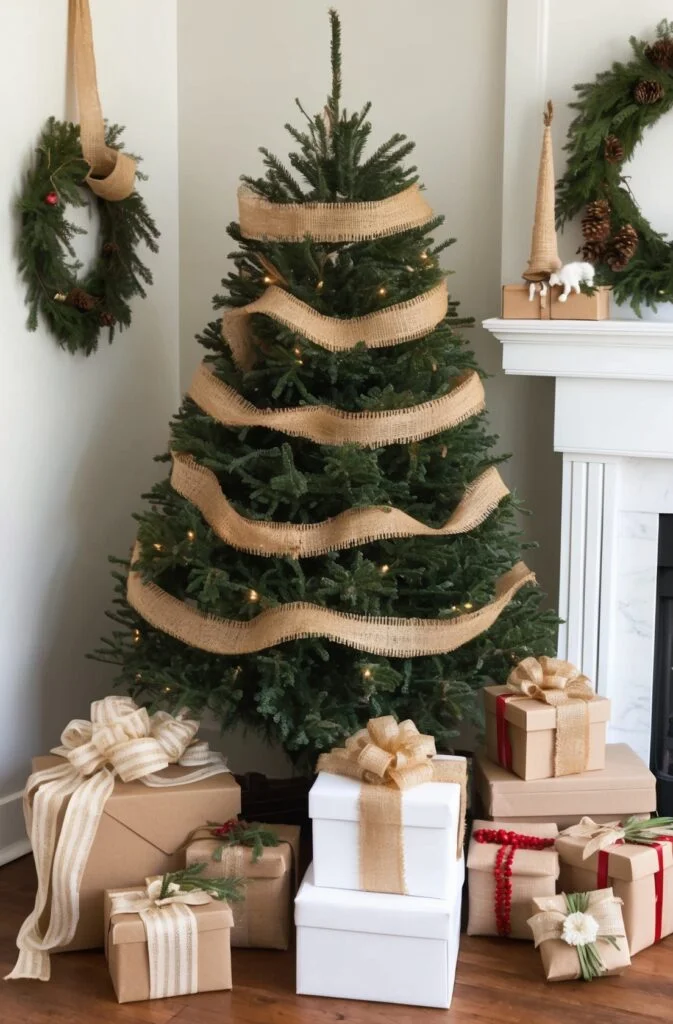 Burlap and Ribbon Details