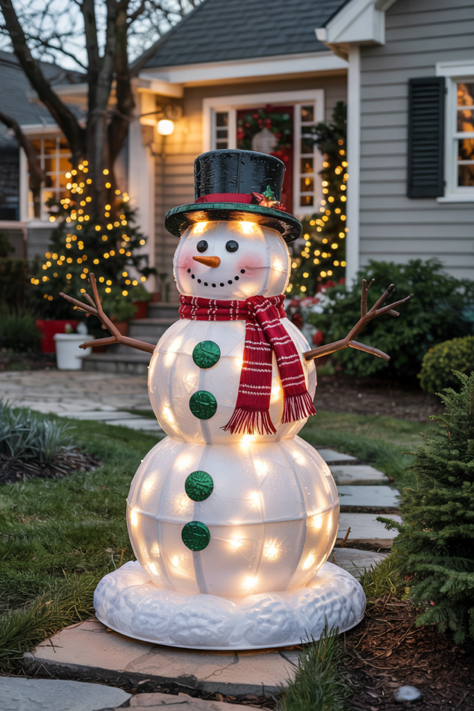 Outdoor Lit LED Snowman