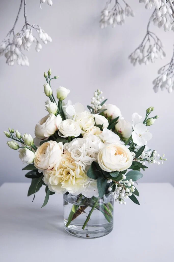 White Winter Floral Arrangement