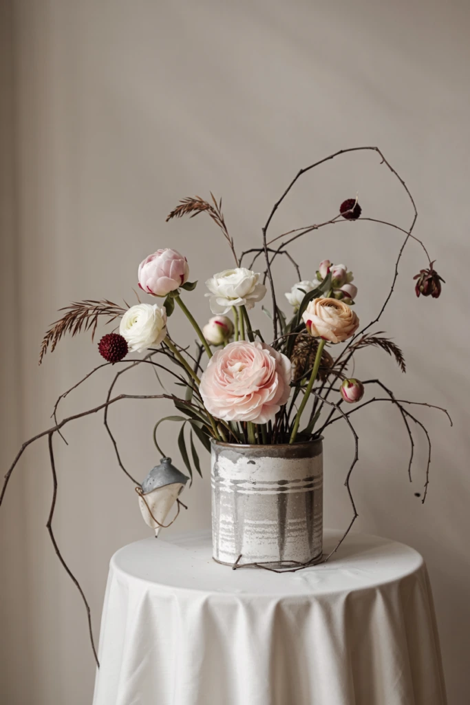 Wild and Whimsical Winter Floral Arrangement