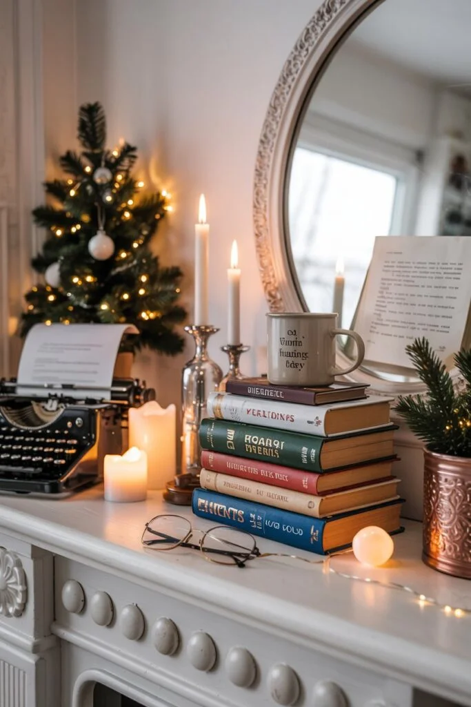 Cozy Reading Nook Mantel