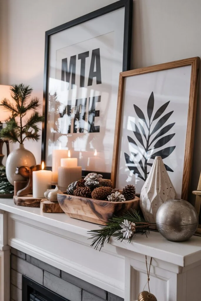 Modern Rustic Mantel