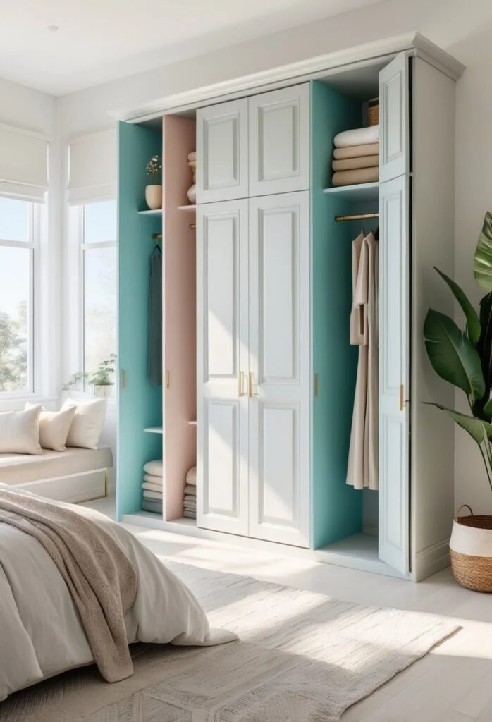 Painted inside closet doors