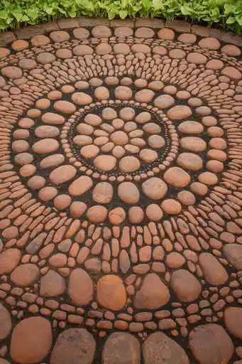 Mandala river rock path