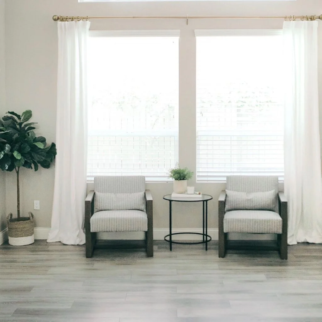 Sheer Curtains with Hidden Blinds