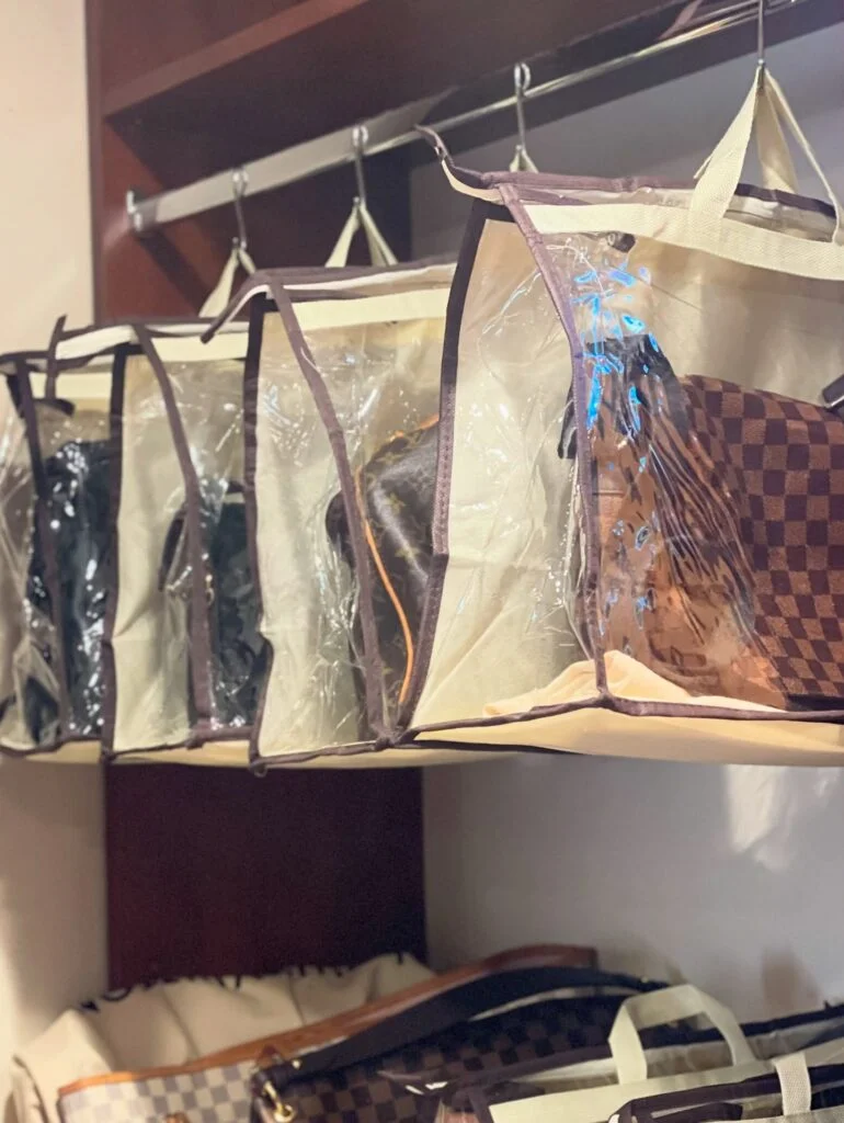 Closet Rod Purse Storage