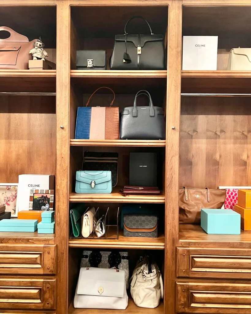 Built-In Purse Shelving