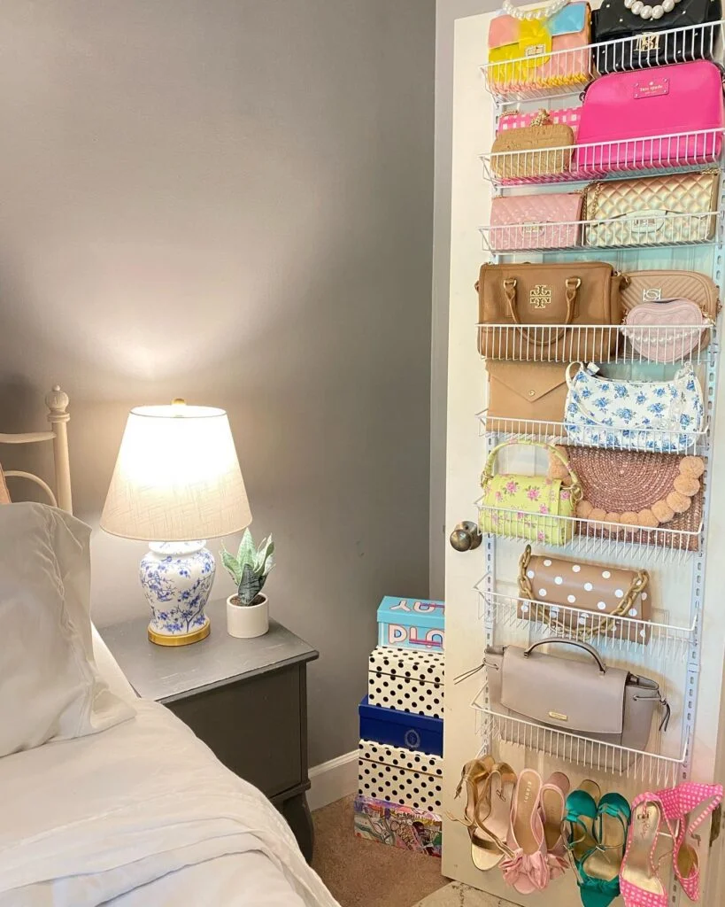 Wire Rack Purse Storage