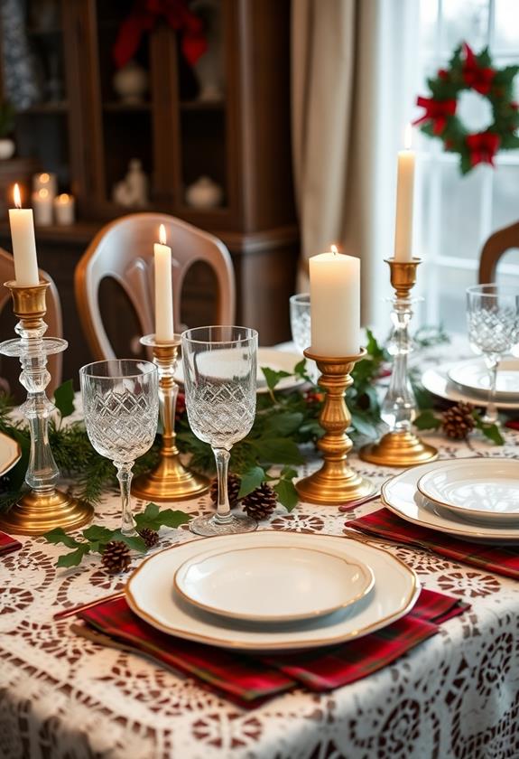 vintage christmas table decorations